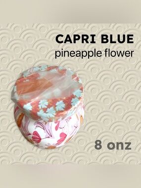 ⚡️🇺🇸🆕 CAPRI BLUE | SMALL | Pineapple Flower Petite Jar Candle - Discontinued